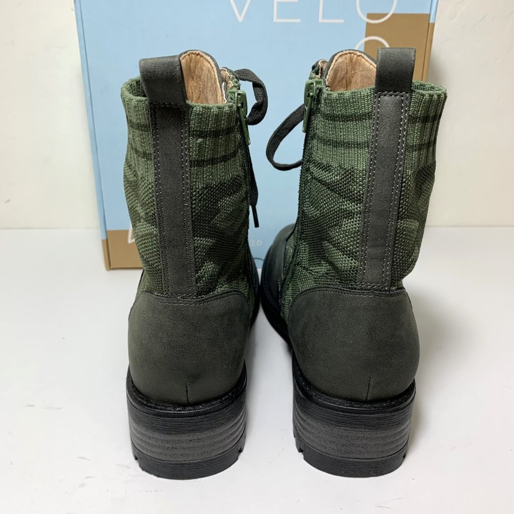 LifeStride Knockout Camo Boots Lace Up Lug Sole Booties Olive Green Size 8 NEW - Picture 4 of 8